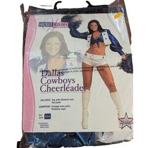 Dallas Cowboys Cheerleader Costume Womens Adult Football Sexy Star Team Cheer M